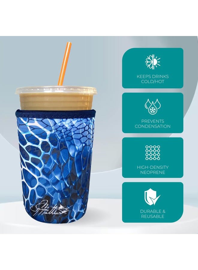 Koverz Neoprene Iced Coffee Java Sleeve - Insulator Sleeve for Cold Beverages, Neoprene Cup Holder - Compatible with Starbucks & McDonald's Coffee - Medium Tropics - Image 5