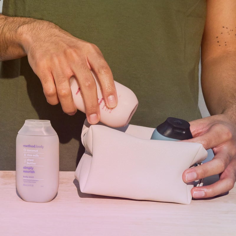 Method مجموعة هدايا غسول الجسم، سلام نقي، تغذية بسيطة و بحر + أمواج، زجاجات بحجم سفر 3.4 أونصة - Image 5