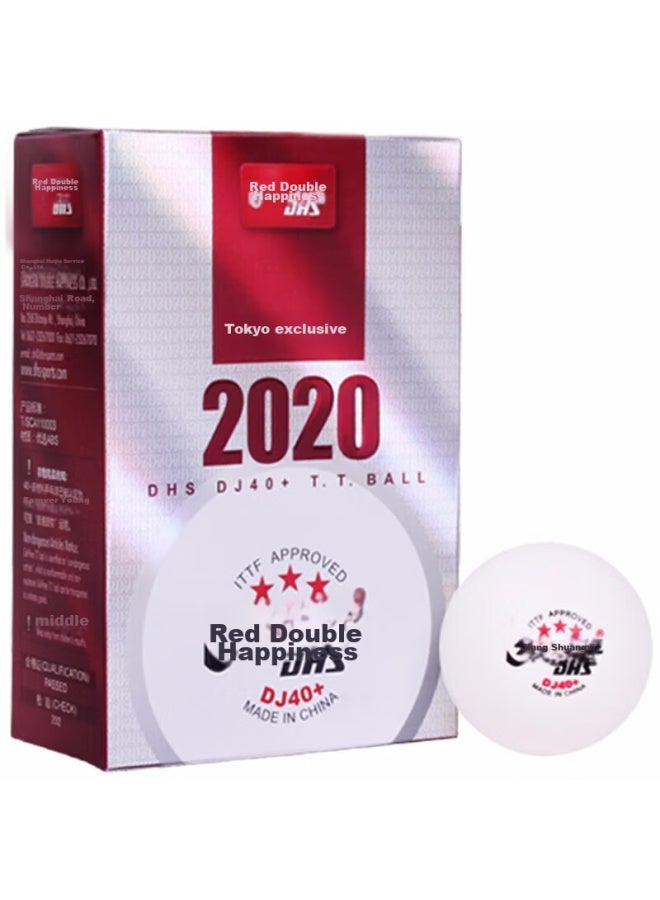 DHS Tokyo Competition Top Three-Star Dj40+ Official Match Balls, White, 6-Pack - Image 5