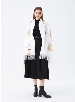 Sky cashmere Embroidered Shawl  - Image 1