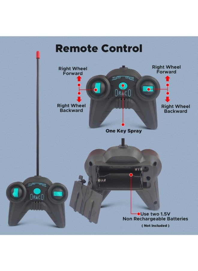 حديقة الألعاب سيارة تسلق رذاذ الماء قابلة لإعادة الشحن مع جهاز تحكم عن بعد مع ضوء LED للضباب الخلفي - سيارة سباق فائقة RC للأطفال - Image 3