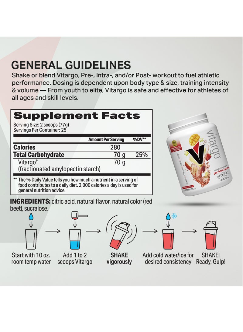 Vitargo  50 Servings-Fruit Punch 4lb 4.3oz (1927g) - Image 3