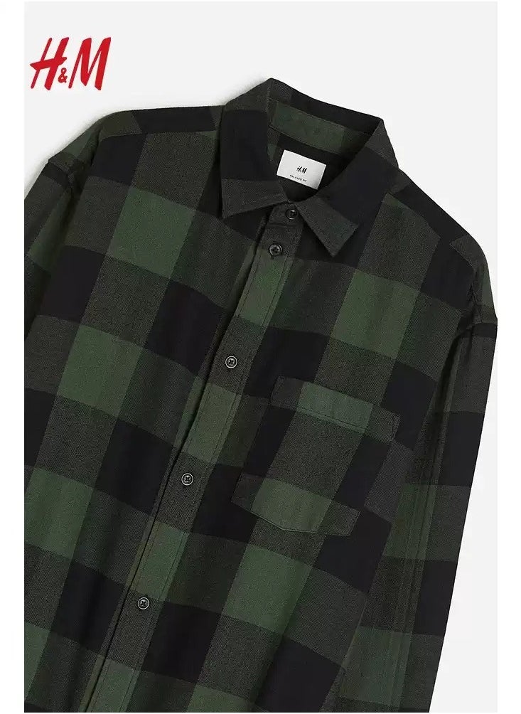 H and M - HM Autumn New Fashionable Casual Loose Long Sleeved Shirt - Image 1