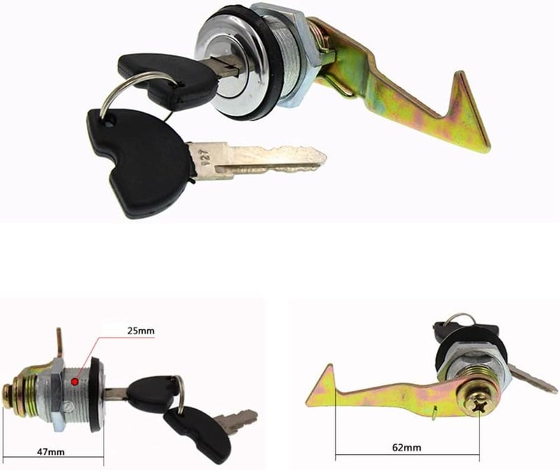 cheekyglo Motorcycle Tail Box Storage Lock, Metal Motorcycle Trunk Lock Modified Scooter Trim Tail Lock with 2 Keys for Motorcycles Scooters Electric Vehicles - Image 2