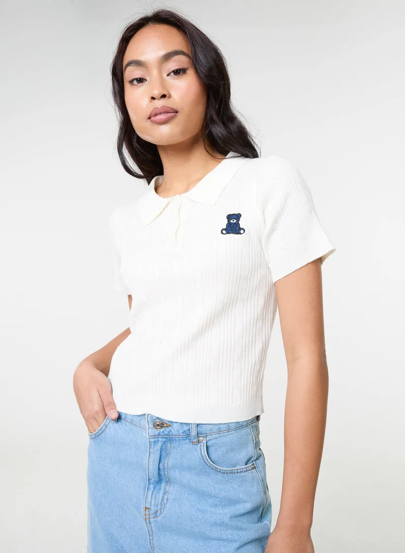 Pink Vanilla Cherub Cable Knit Top