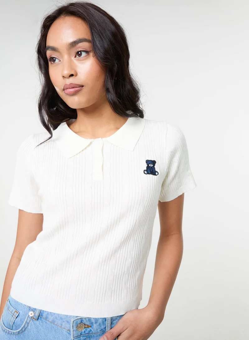 Pink Vanilla Cherub Cable Knit Top