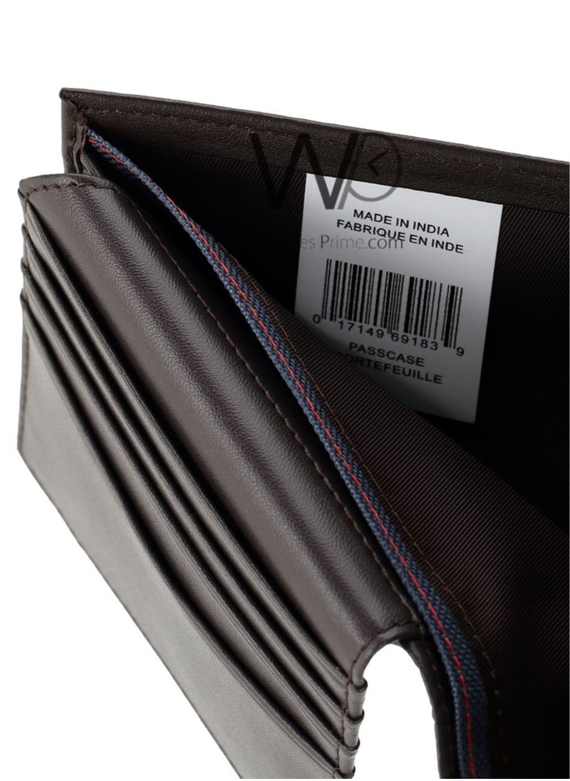 Tommy Hilfiger Original Wallet for Men Natural Leather Brown