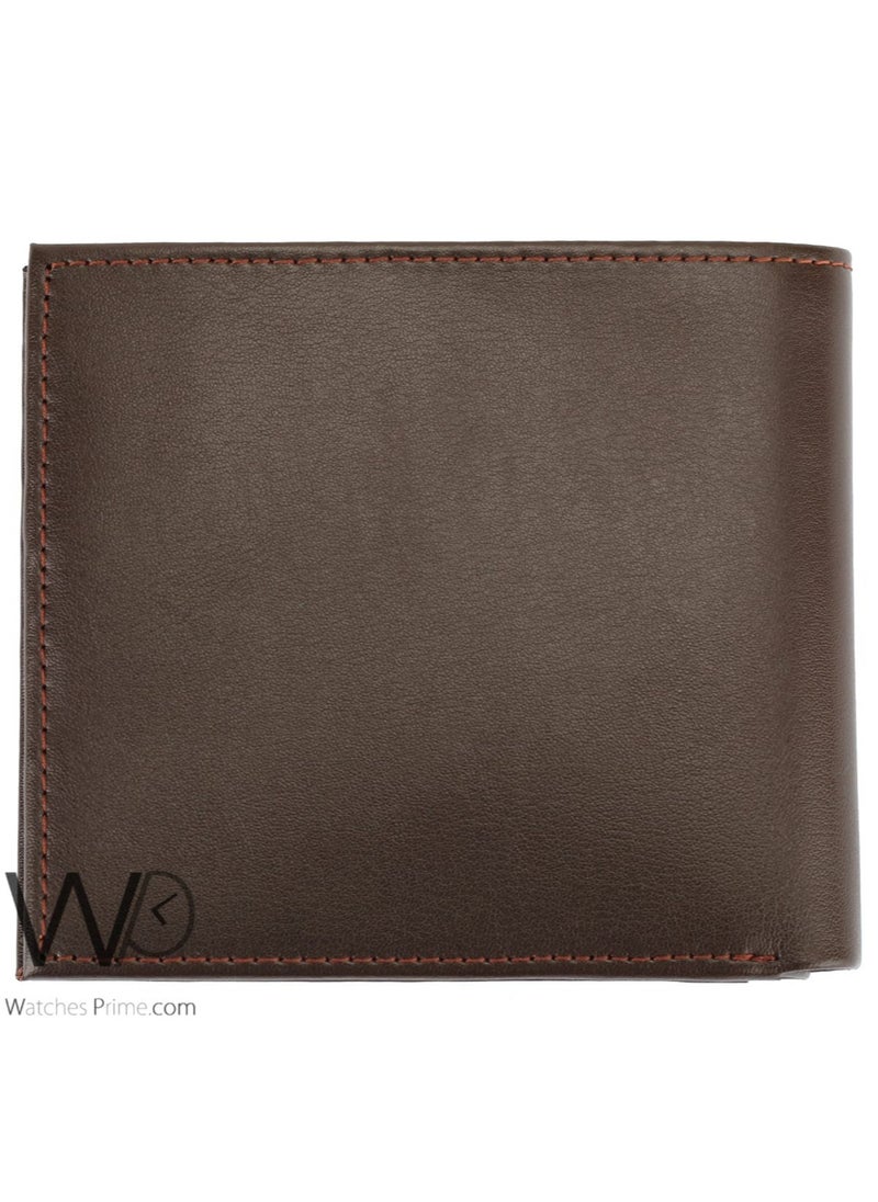 Tommy Hilfiger Original Wallet for Men Natural Leather Brown