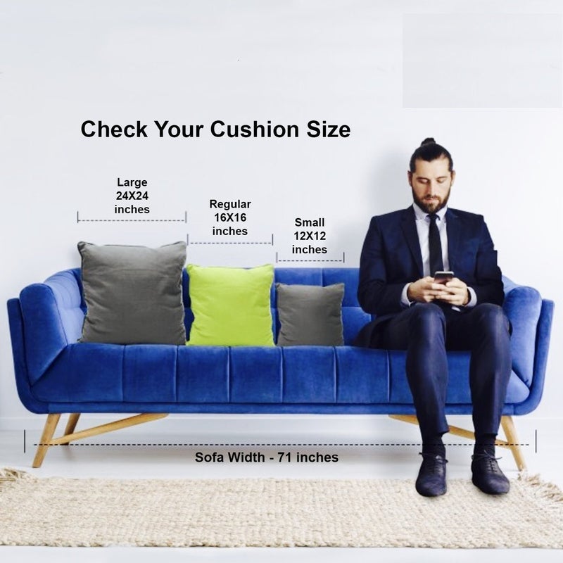 AEROHAVEN ™ مجموعة من 5 أغطية وسائد مخملية ملونة مزخرفة مصنوعة يدويًا - CC60 - (12" × 12" أو 30 سم × 30 سم) - Image 3