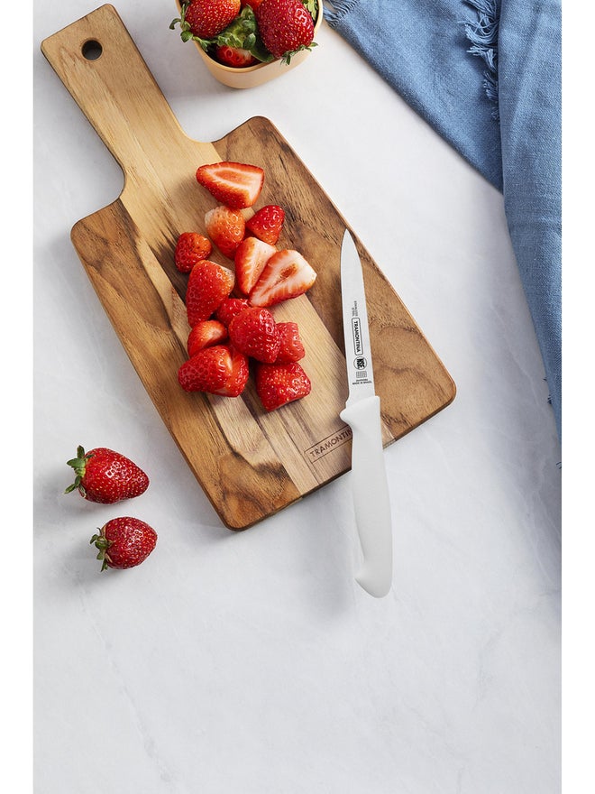 TRAMONTINA Premium 4 Inches Paring Knife with Stainless Steel Blade and White Polypropylene Handle - Image 2