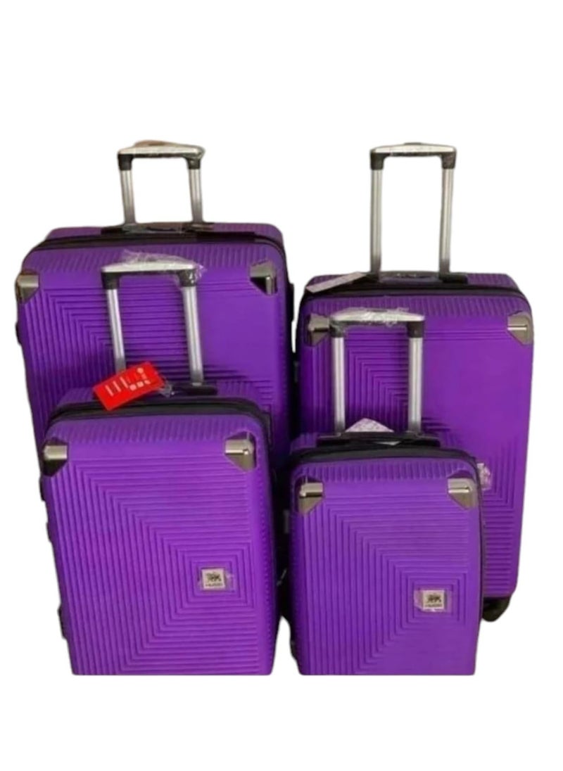4 Pieces Travel Bag Set Sizes 18/20/24/24 Meets All Needs Made of Fiber Divided Inside Lined Unique and Distinctive Experience Polyethylene PE