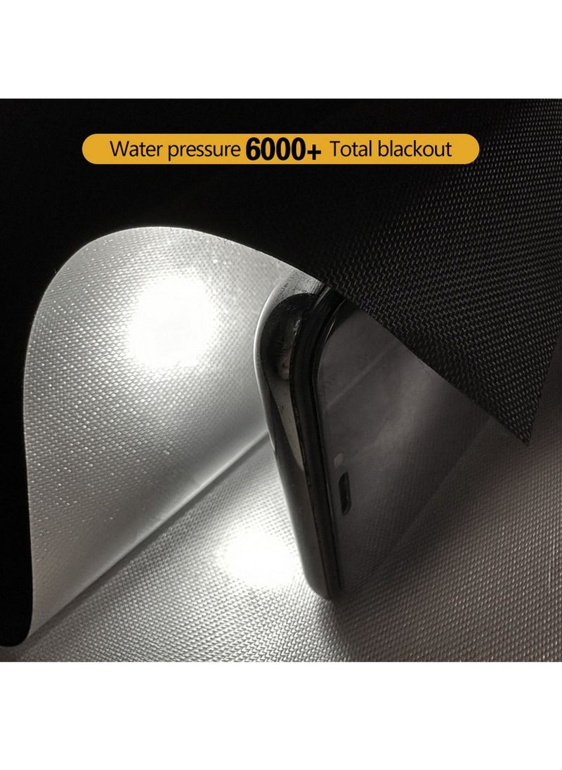ULHYC - Portable Blackout Curtains With Self  Adhesive Fasteners For Bedroom Nursery and Attic Blackout Curtains Length 100 cm Width 145 cm - Image 1