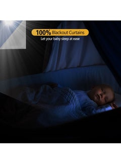 ULHYC Portable Blackout Curtains With Self  Adhesive Fasteners For Bedroom Nursery and Attic Blackout Curtains Length 100 cm Width 145 cm  - Image 2
