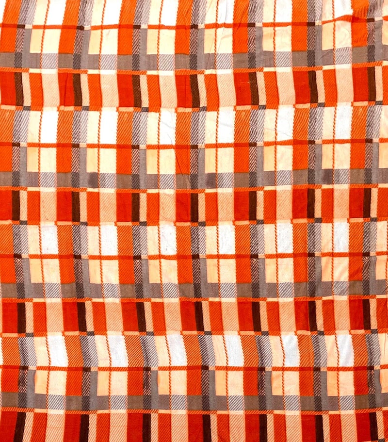 MORADO MORADO Single Bed Woolen Fabric Checkered Quilt CoverDuvet CoverRajai CoverBlanket Cover for Winters 70x90 Inches Orange Combo of 2 - Image 3