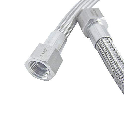 HFSR 12 Female NPT Stainless Steel Braided Hose 48 Length wPTFE Liner 1500PSI 48 inch - Image 3