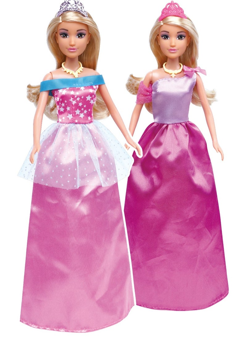 ميرا مجموعة دمية ميرا برنسيس للأزياء – دمية متحركة 11.5 إنش مع ملابس أنيقة وإكسسوارات – شعر طويل للتصفيف – هدية مثالية للبنات - Image 2