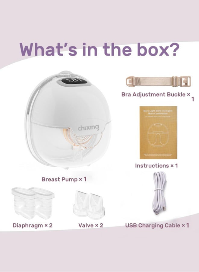 Chixing Wearable Electric Hands Free Feeding Pump with 3 Modes And 9 Levels, Wireless Portable Pump With LCD Display, Quiet And Discreet - Image 4