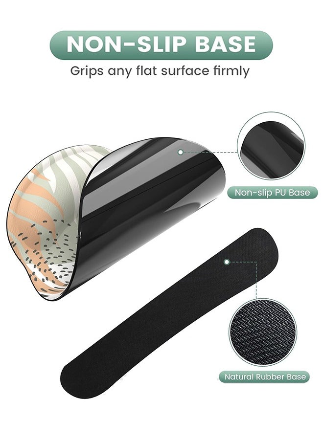 Mouse Pad with Wrist Rest Set, Keyboard Wrist Rest + Ergonomic Mouse Pad + Coasters, Easy Typing & Pain Relief Mousepad, Mouse Pad Wrist Support for Computer Home Office, Tropical Leaves