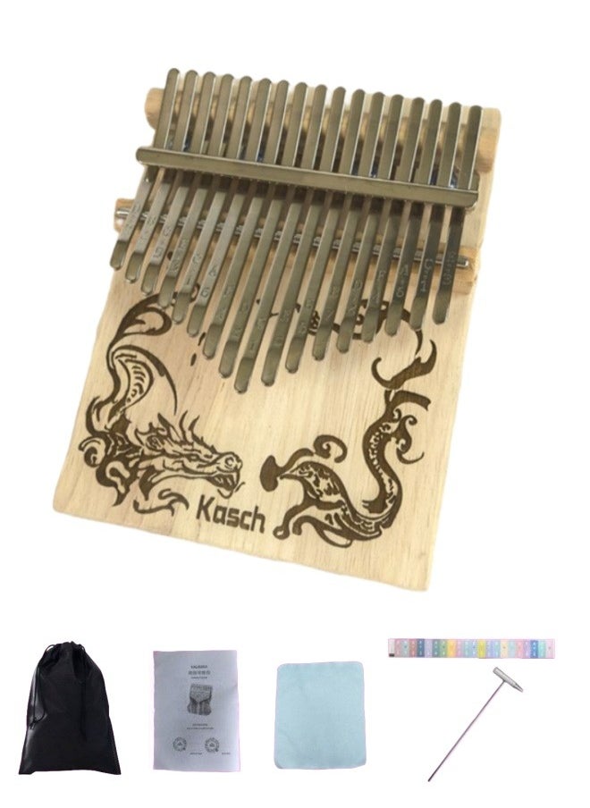 Generic 17 Key Thumb Piano, Portable Mahogany with Instruction, Carrying Bag & Tune Hammer, Reduces Stress & Promotes Well-being, Gift for Kids, Men, Music Lovers 