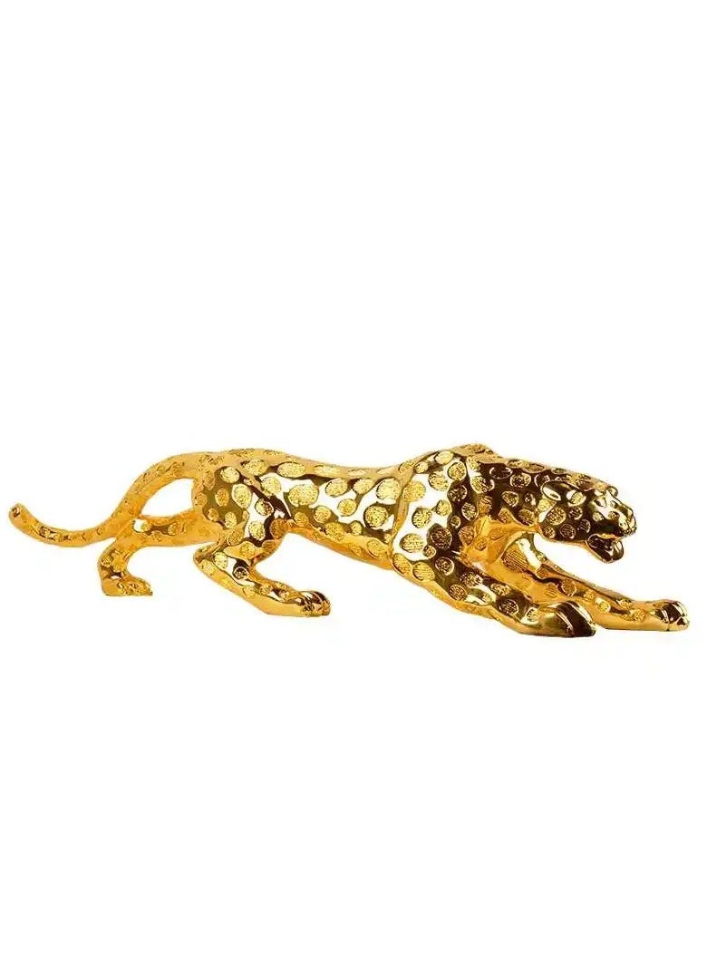 Campus interiors - Medium size 65*16 cm of Gold Tiger Animal Status Home Decoration Sculpture, crafted with unparalleled elegance for an exquisite touch to any space. - Image 1