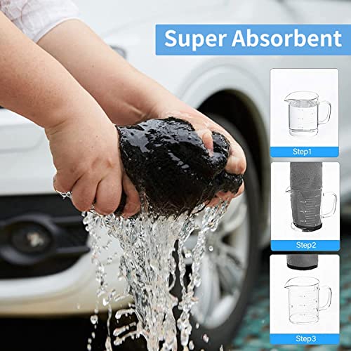 Auto Hub Heavy Microfiber Cloth for Car Cleaning and Washing, Double Sided, Extra Thick Plush Microfiber Towel, Lint-Free, 800 GSM Car Cleaning Cloth (Size 60cm x 40cm)/Pack of 2, Color:-Grey - Image 3
