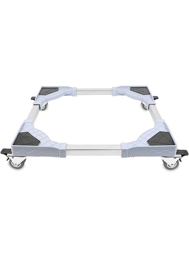 Movable Washing Machine Roller Adjustable Fridge Moving Base Dolly with 4 Locking Swivel Wheels for Tumble Dryers Cookers Fridges Freezers Large Storage Boxes Max 250kg - Image 1