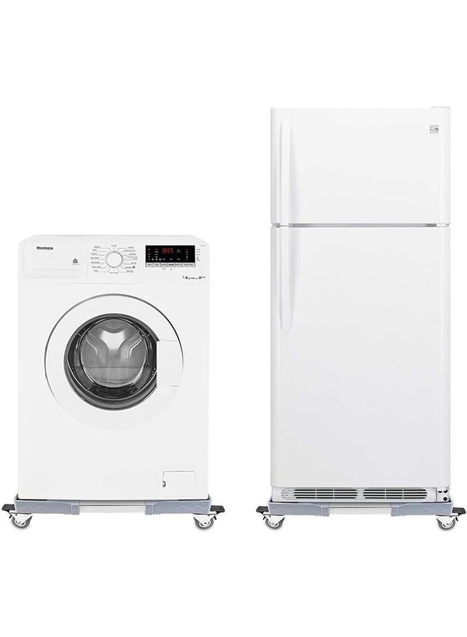 Movable Washing Machine Roller Adjustable Fridge Moving Base Dolly with 4 Locking Swivel Wheels for Tumble Dryers Cookers Fridges Freezers Large Storage Boxes Max 250kg - Image 2
