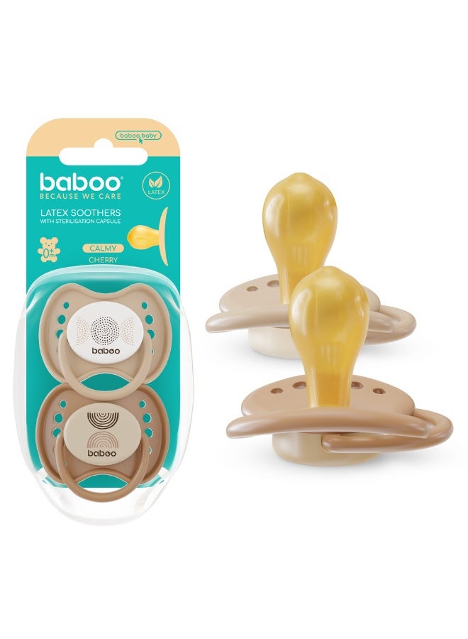 Baboo لهاية أطفال من اللاتكس الدائري مع علبة تعقيم - أو ناتورال - 2 قطع - 0 شهر وما فوق - Image 5