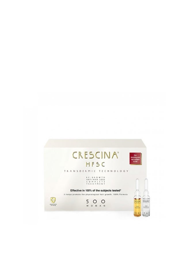 Crescina HFSC Transdermic Complete Treatment 500 Woman Ampoules 10+10 - Image 1