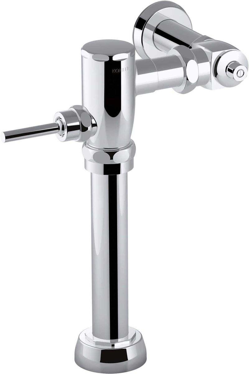 Kohler K76321CP PRIMME Manual flushometer Valve for 128 gpf toiletPOLISHED Chrome