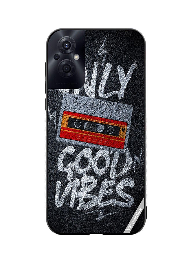 VR CREATIVE Protective Case Cover For Oppo Reno8 Z Only Good Vibes Design Multicolour - Image 1