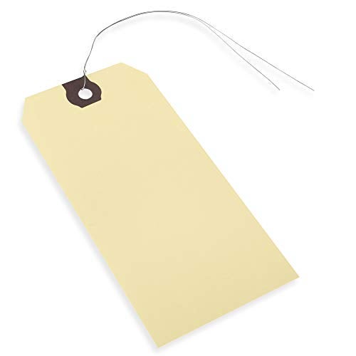 INNOVART Shipping Tags Double Wired 6 1/4" x 3 1/8", Manila Wire Tags With Reinforced Eyelet, Case of 100 - Image 1