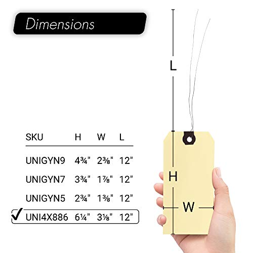 INNOVART Shipping Tags Double Wired 6 1/4" x 3 1/8", Manila Wire Tags With Reinforced Eyelet, Case of 100 - Image 2