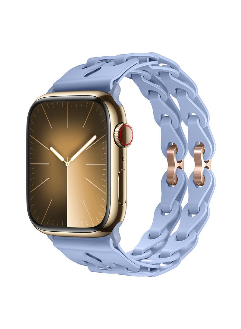 Y&D For Apple 42/44/45/49mm Fashion Hollow Silicone Bracelet Strap - Image 2