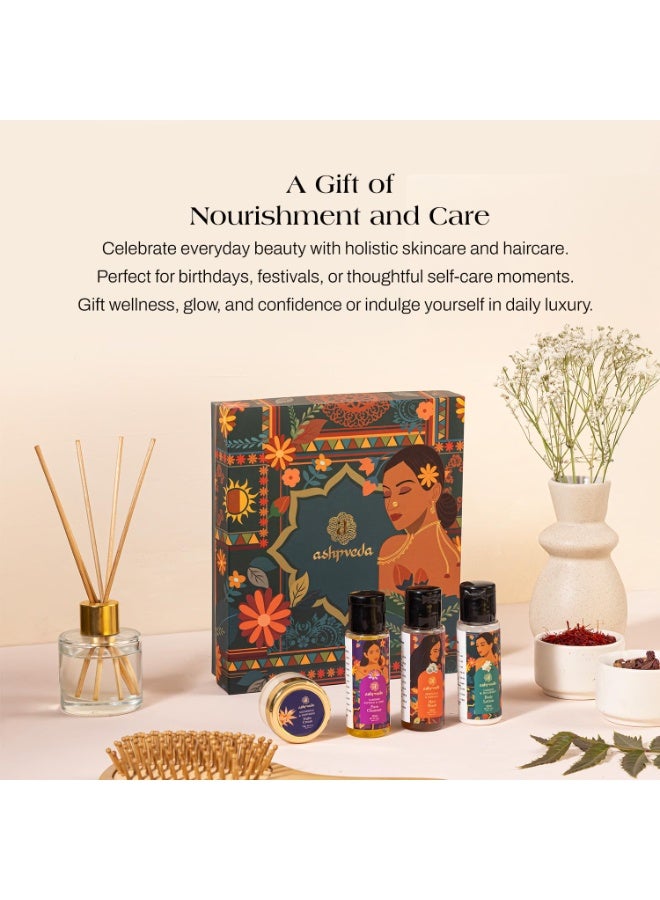 Ashpveda Nourishing Daily Care Gift Box | Skin & Hair Care Gifting Kit With Night Cream12g, Face Cleanser 30ml, Body Lotion 30 ml and Hair Wash 30ml - Image 4