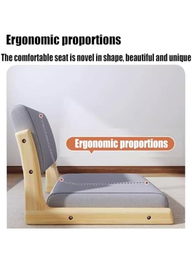 والالا كرسي بجانب الموقد بإطار خشبي، أريكة أرضية كسولة، أريكة فاصولياء مميزة بدون مساند للذراعين، كرسي استرخاء من إسفنج الذاكرة، كرسي زاوية، كرسي تاتامي خشبي وكرسي تأمل مع وسادة - Image 2