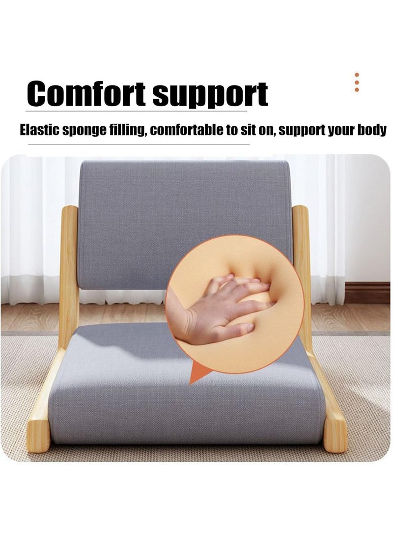 والالا كرسي بجانب الموقد بإطار خشبي، أريكة أرضية كسولة، أريكة فاصولياء مميزة بدون مساند للذراعين، كرسي استرخاء من إسفنج الذاكرة، كرسي زاوية، كرسي تاتامي خشبي وكرسي تأمل مع وسادة - Image 3