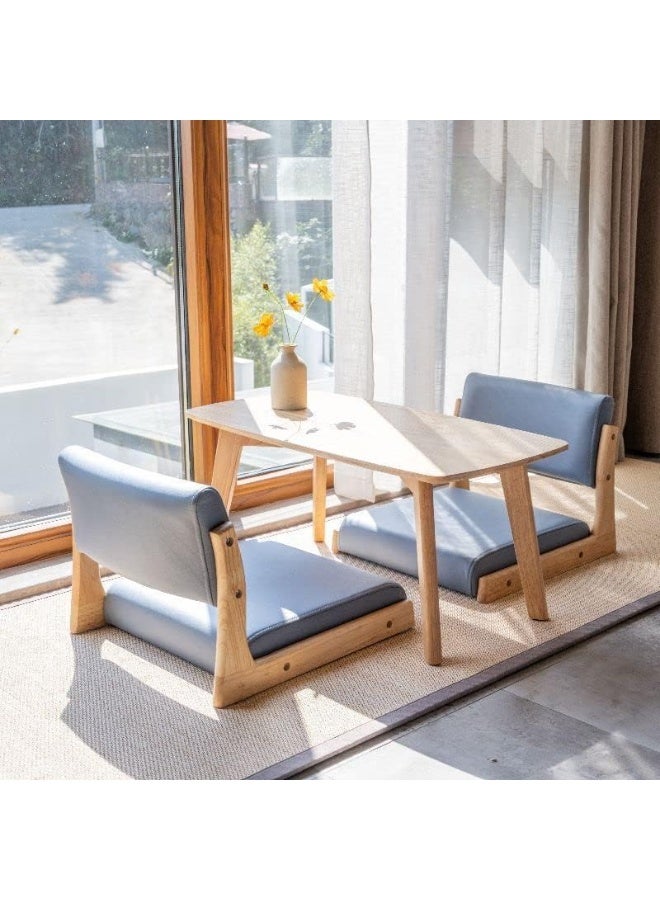 والالا كرسي بجانب الموقد بإطار خشبي، أريكة أرضية كسولة، أريكة فاصولياء مميزة بدون مساند للذراعين، كرسي استرخاء من إسفنج الذاكرة، كرسي زاوية، كرسي تاتامي خشبي وكرسي تأمل مع وسادة - Image 5