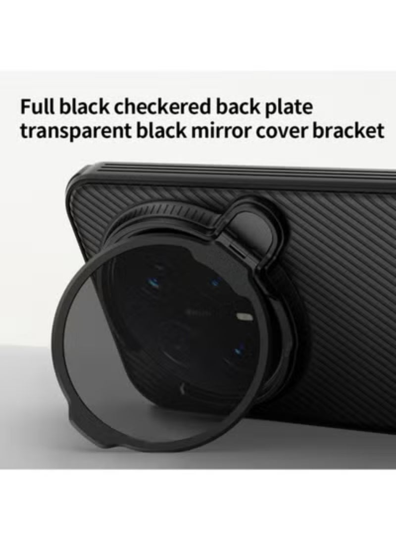 أداندو جراب Honor Magic 8 Pro، واقي عدسة الكاميرا، حامل قابل للطي، إطار TPU، غطاء خلفي من البولي كربونات، متوافق مع زوايا MagSafe، مقاوم للصدمات (أسود) - Image 2