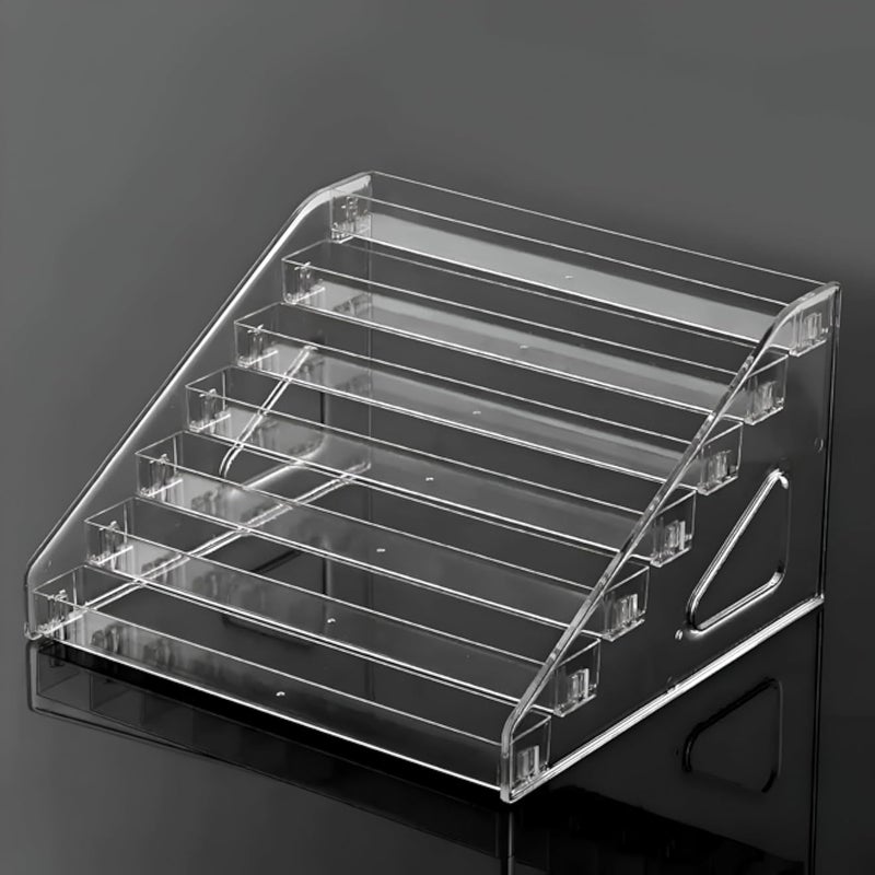 Beauty Organizer - Multi-Functional 7-Shelf Acrylic Storage for Cosmetics, Perfumes, Herbs, Artistic Tools, Oils, Nail Polish, Jewelry, and Fragrance Bottles with Space-Saving Modern Look