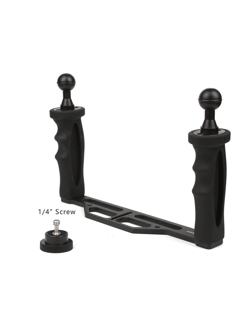 Shoot Shoot Aluminium Alloy Handheld Stabilizer Tray Handle Grip for Hero 13/12/11/10/9/8/7 6/5/4/3+/3 and 6 inch Dome Port and All LED Video Light Camera Camcorder with 1/4 inch Screw Hole  - Image 2