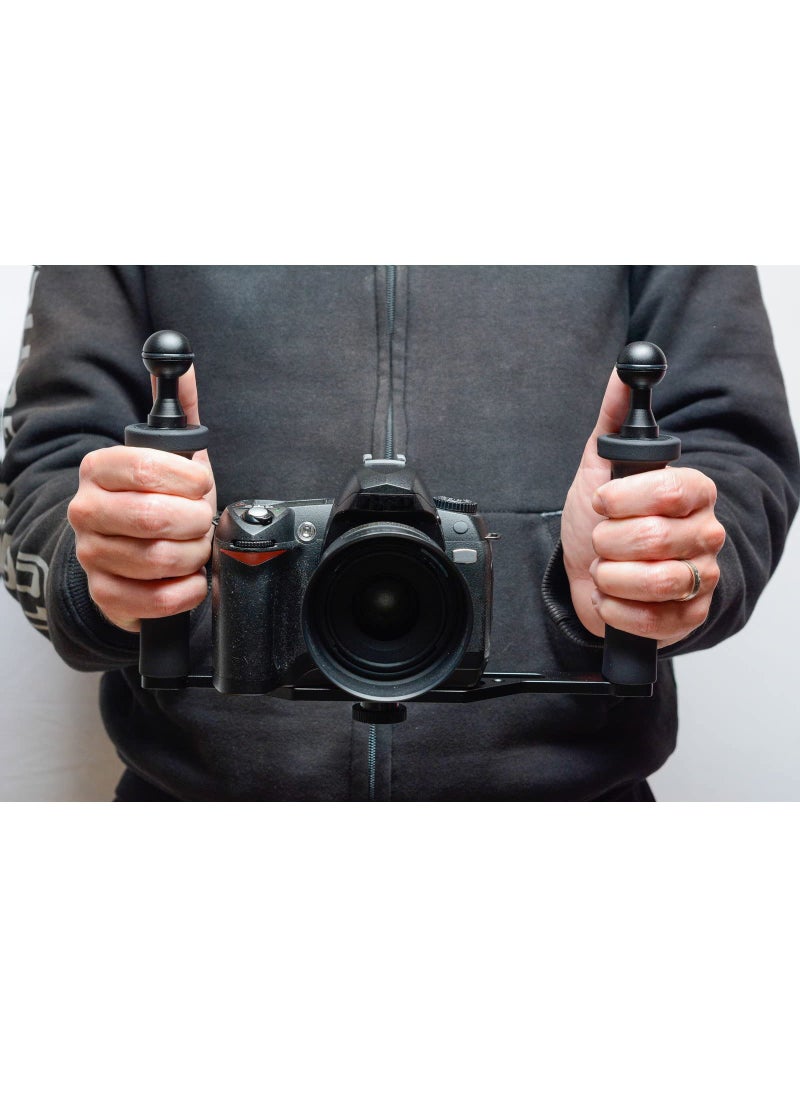 Shoot Shoot Aluminium Alloy Handheld Stabilizer Tray Handle Grip for Hero 13/12/11/10/9/8/7 6/5/4/3+/3 and 6 inch Dome Port and All LED Video Light Camera Camcorder with 1/4 inch Screw Hole  - Image 4