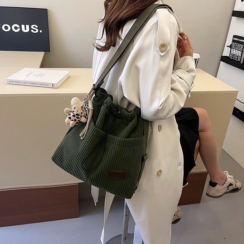 Tote Bag For Women Large Capacity Commuter Backpack Canvas Versatile Ins Fashion Outing Travel Backpack - Image 5