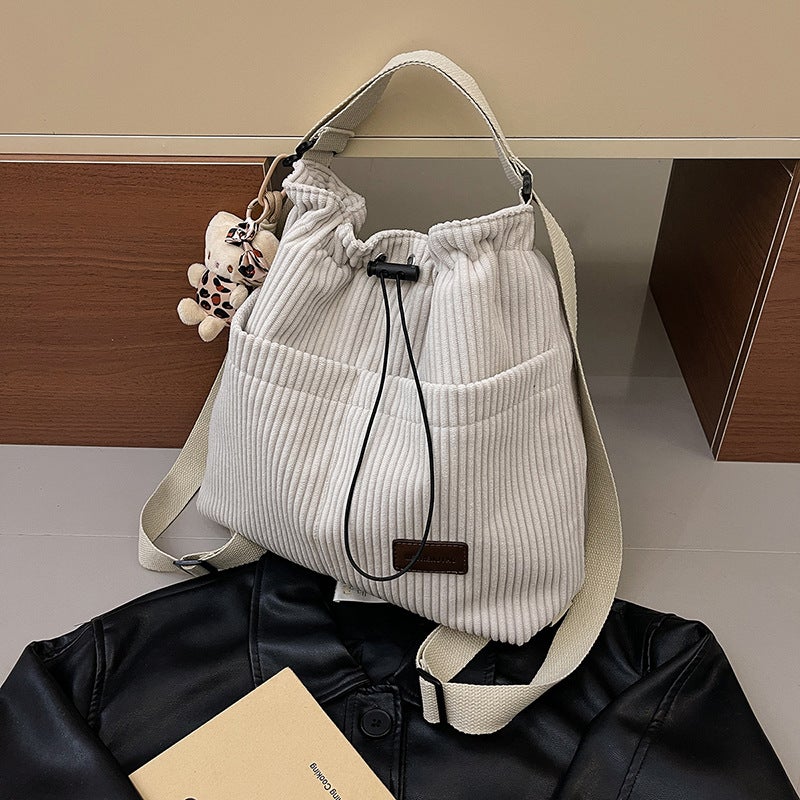 Tote Bag For Women Large Capacity Commuter Backpack Canvas Versatile Ins Fashion Outing Travel Backpack - Image 2