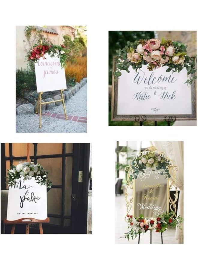 DUNISO Wedding Arch Flowers, Country-Style Artificial Flower Decorations, Suitable For Door Lintels, Green Leaves, Roses, Peonies, Sunflowers, Can Be Used For Wedding Banquet Backgrounds, Couple Table Decorations - Image 3