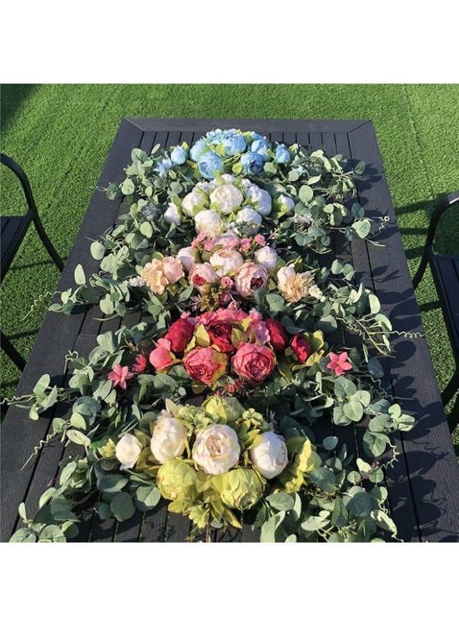 DUNISO Wedding Arch Flowers, Country-Style Artificial Flower Decorations, Suitable For Door Lintels, Green Leaves, Roses, Peonies, Sunflowers, Can Be Used For Wedding Banquet Backgrounds, Couple Table Decorations - Image 5