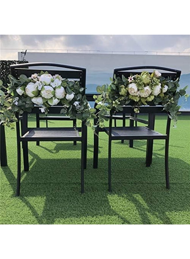 DUNISO Wedding Arch Flowers, Country-Style Artificial Flower Decorations, Suitable For Door Lintels, Green Leaves, Roses, Peonies, Sunflowers, Can Be Used For Wedding Banquet Backgrounds, Couple Table Decorations - Image 4