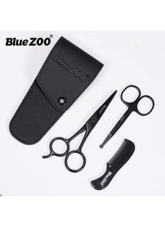 Bluezoo Beard Mustache Scissors And Comb Set Kit For Men Care (3 Pieces Kit)  - Image 4