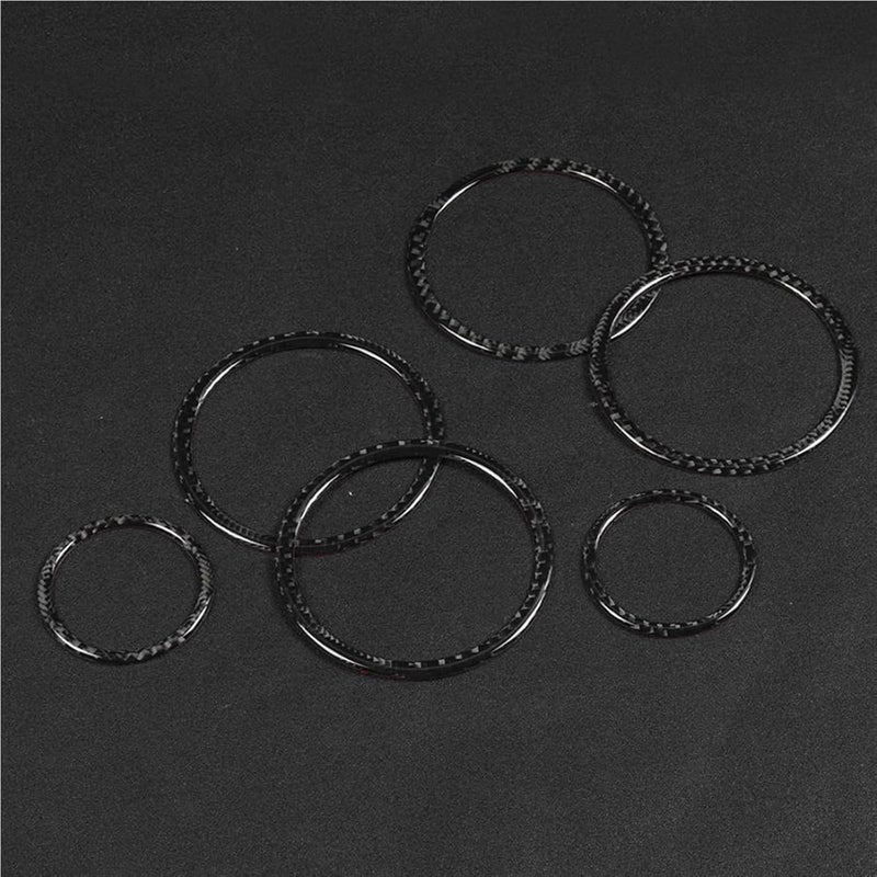 DEMULAX 6Pcs Carbon Fiber Speaker Ring Covers for BMW - Image 5