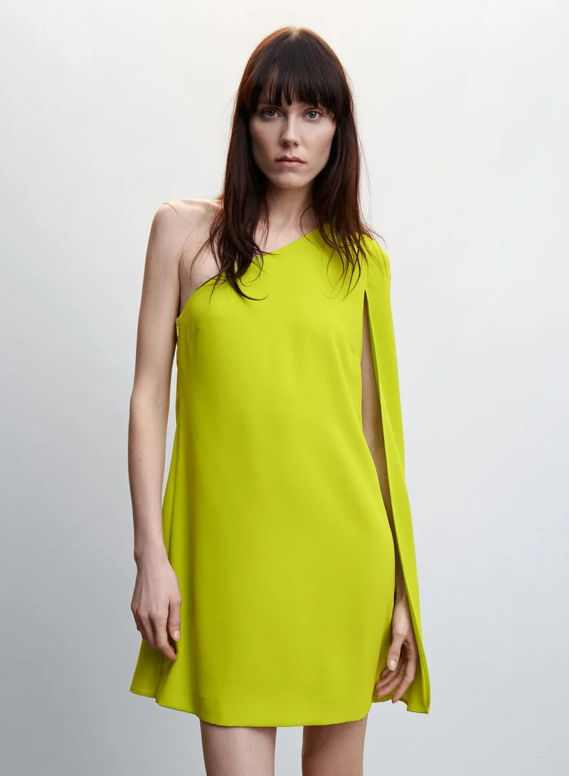 MANGO One Shoulder Knitted Dress